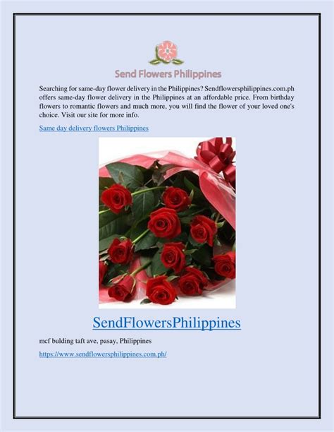 same day delivery flowers philippines